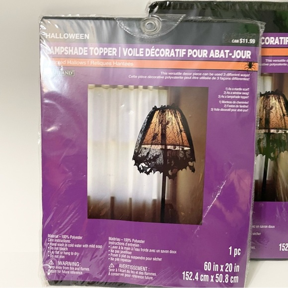 Halloween Lampshade Topper Lot of 2 Decor - Picture 2 of 14